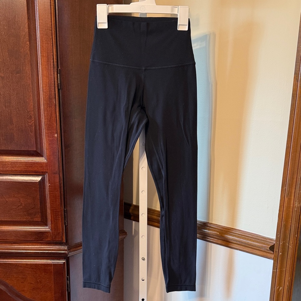 Lululemon High Rise Align Pant II 25" Sz 2 Black 7/8 Leggings Nulu READ 2089